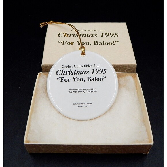 Disney Ornament For You Baloo 1995 The Jungle Book Disc Grolier Collectibles - Picture 3 of 4